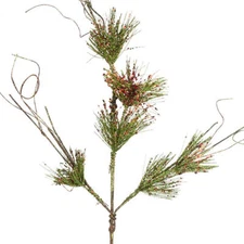 32" Factory Direct Craft Glitter and Sequin Artificial Pine Floral Spray