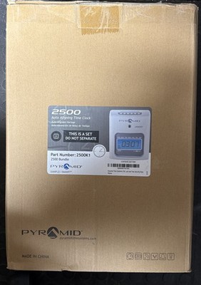 Pyramid Time Systems - 2500 Auto-Aligning Employee Time Clock Timekeeping Bundle