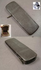 Schreibger&auml;te Etui in Leder 50er Jahre in braun
