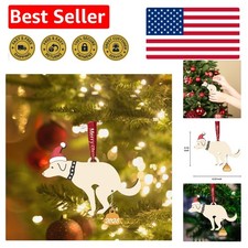 Charming Wooden Dog Ornament - Perfect for Holiday Gag Gifts  Exchanges
