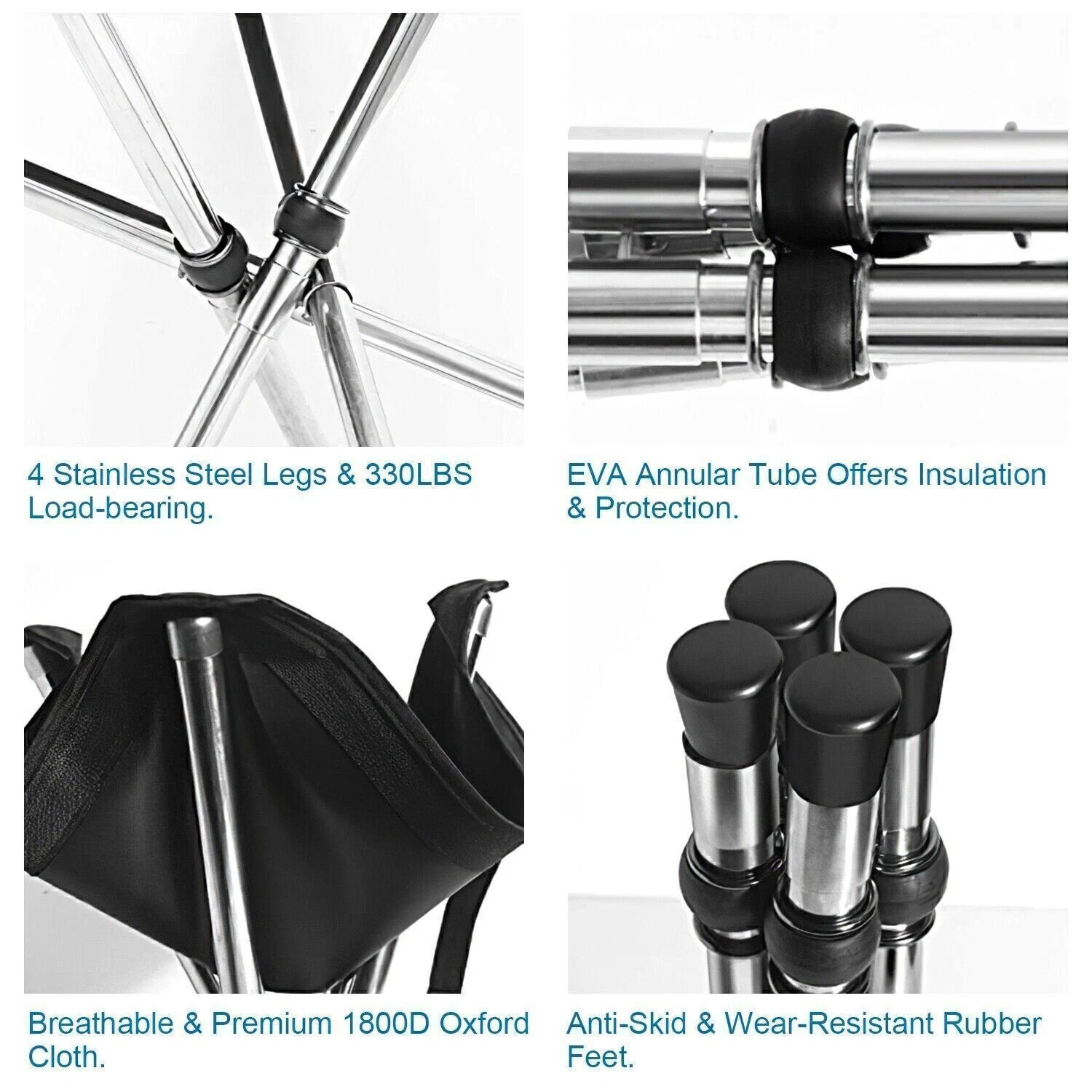 Folding Stool Portable Telescopic Chair Seat Camping Retractable Outdoor Fishing