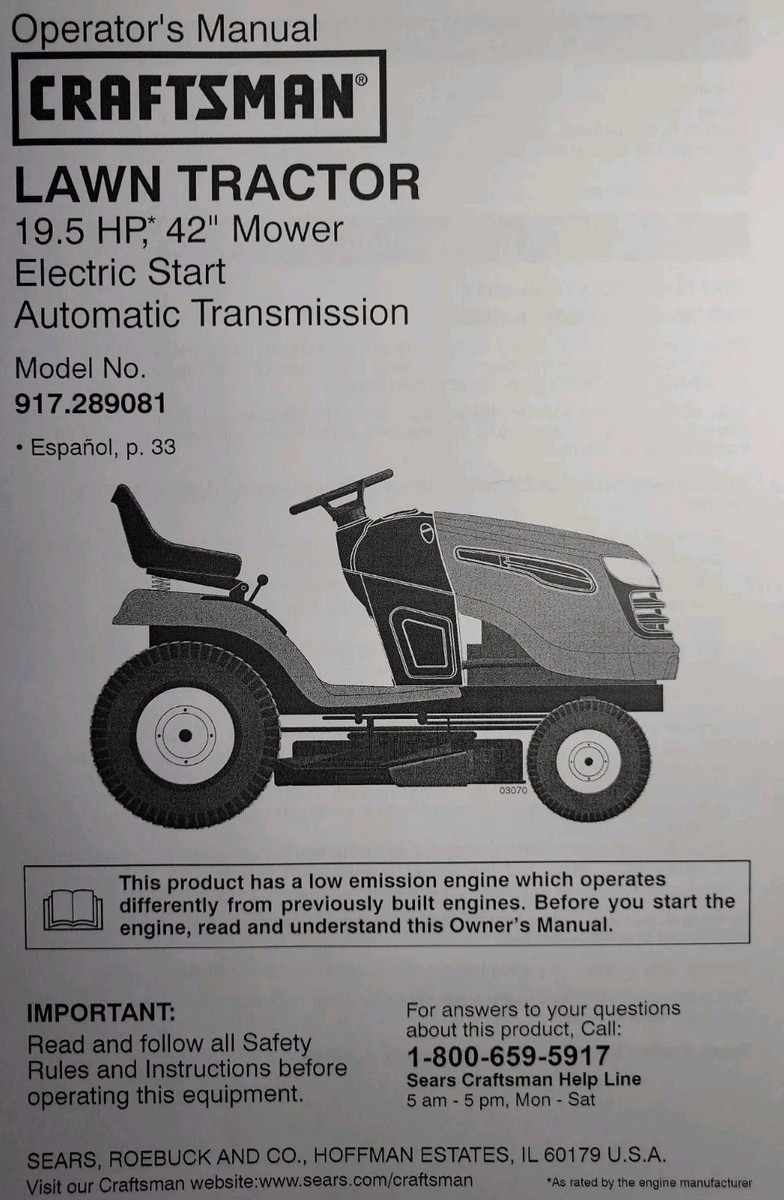 Sears Craftsman LTS2000 Hydro 42