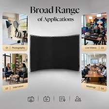 Photography Backdrop Stand Background Decor With Black Cloth Foldable Structure