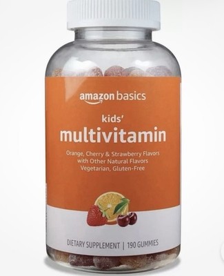 Amazon Basics Kids' Multivitamin Gummies 190 Count, Exp 03/2027 - New, Sealed