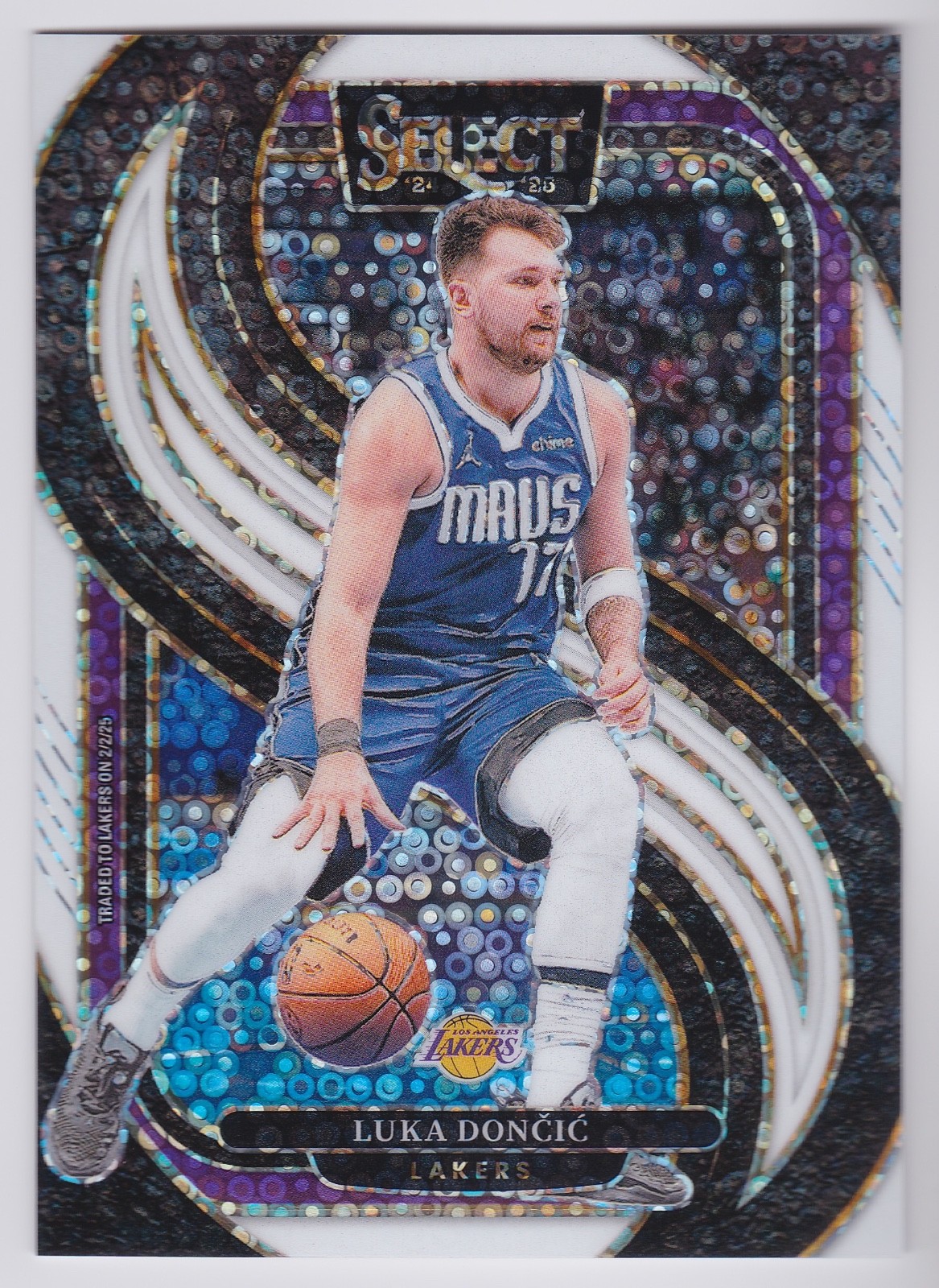 2024-25 Panini Select Luka Doncic #141 Premier Level White Disco Prizm 14/75