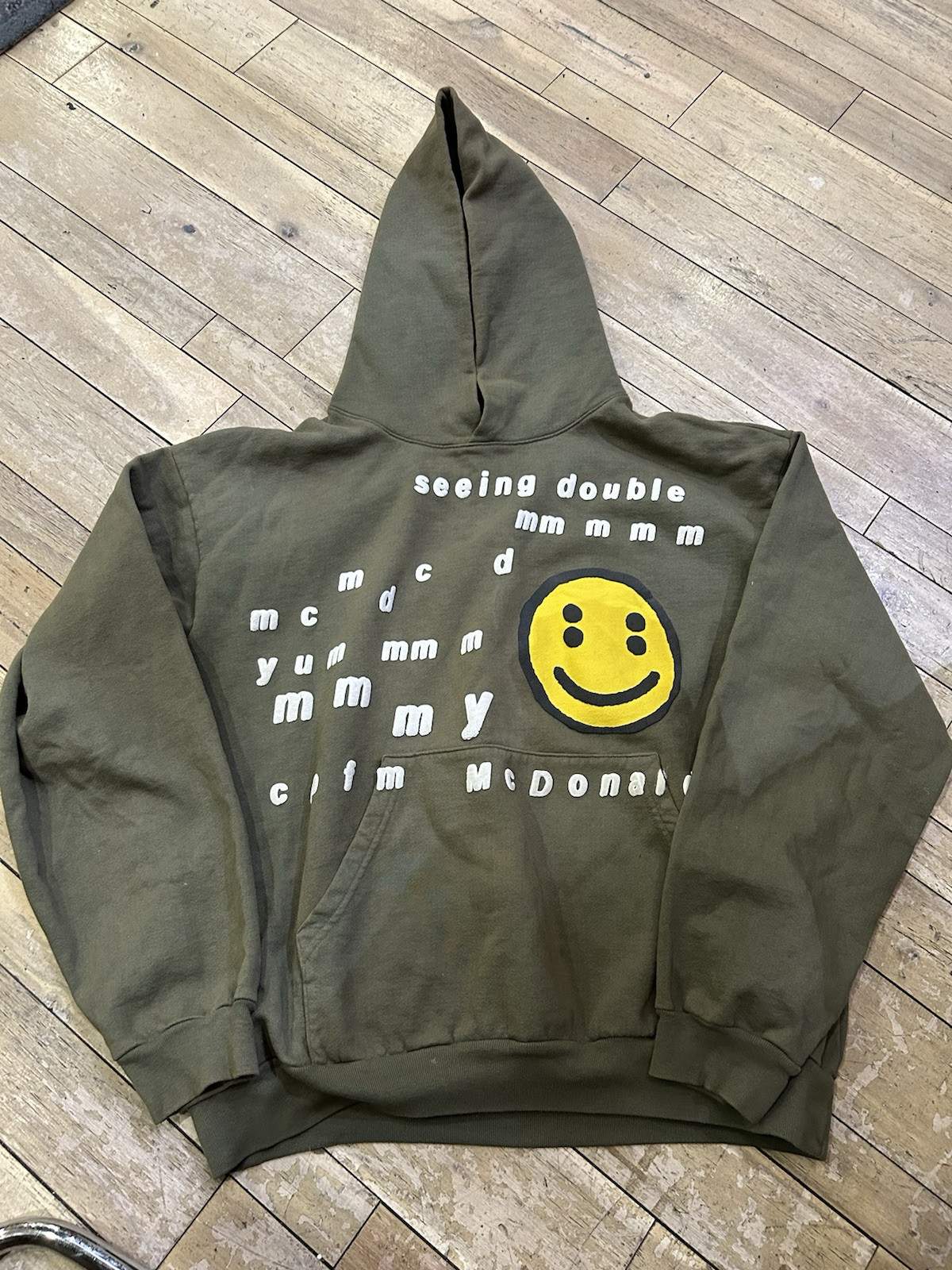XL Cactus Plant Flea Market McDonald’s Seeing Double Hoodie in Army Green