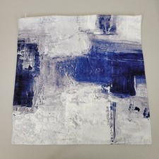 Abstract Throw Pillow Cover Blue and White Design Decorative Pillowcase 17"x 17"