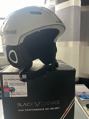 Skihelm Damen white Carbon  Size M 57/58 Firma BlackVCrevice