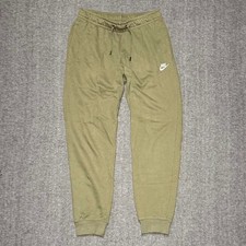 Vintage y2k Nike S Embroidered Logo Olive Earth Tone Jogger Sweatpants