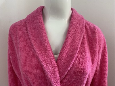 Supertex 14-16 / L-XL Hot Pink Pure Cotton Chenille Dressing Gown Bath Robe  | eBay Australia