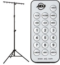 Chauvet DJ CH-06 T-Bar Tripod Lighting Stand  ADJ UC IR Value Bundle