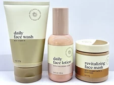 Bath & Body Works Daily Face Lotion Moisturizer +Daily Face Wash + Mask Set of 3