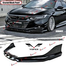 Yofer Crystal Black Pearl For Honda Accord 2021-2022 Front Bumper Lip Spoiler