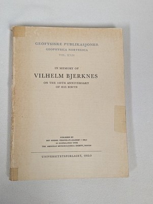 In Memory of Vilhelm Bjerknes on the 100th Anniversary of His Birth ~ Vtg 1951