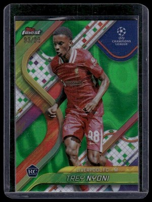 2024-25 Finest UEFA Club Competitions #114 Trey Nyoni Green Refractor #/99