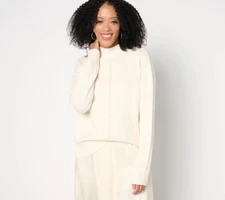 Peace Love World Mock Neck Sweater Pristine S New