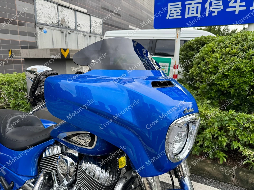 Flare 10" Black Windshield Tinted Fit For Indian Chieftain Dark Horse 2016-2025 - Image 4 of 4