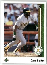 1989 UPPER DECK #605 DAVE PARKER OAKLAND ATHLETICS