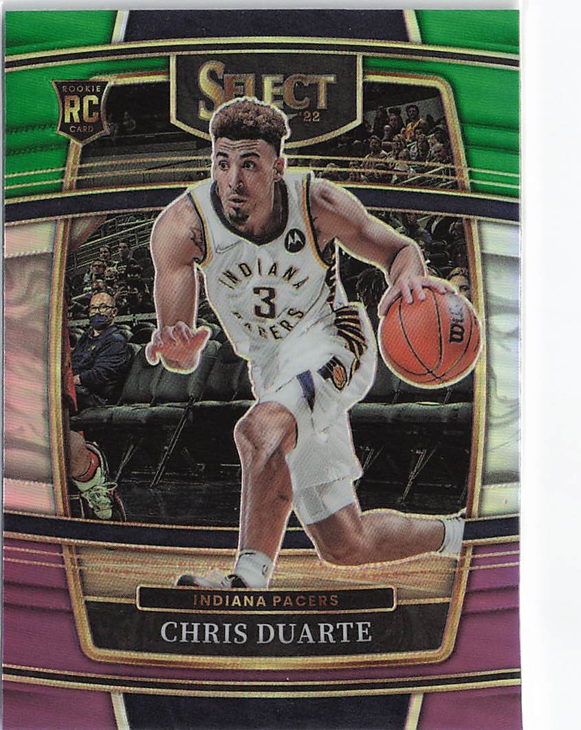 2021-22 Panini Select #41 Chris Duarte Green White Purple Prizms