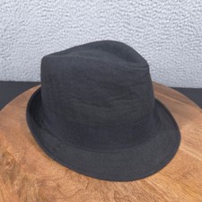 Stetson Fedora Hat Men's Small/Medium Black All American Herringbone Narrow Brim