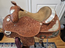 Showman Handmade Saddlery 16" Western Show Saddle w/ Bag, Stand Pad