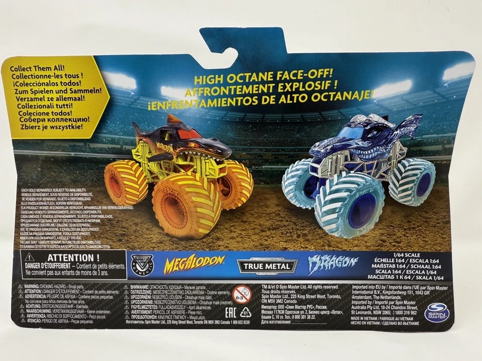 Monster Jam огонь и лед 2-Pack Max-D и Monster Mutt 2019 Walmart эксклюзивный редкая! - Изображение 2 из 2
