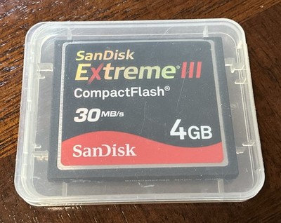SanDisk 4GB Extreme III 30MB/Sec CompactFlash Memory Card