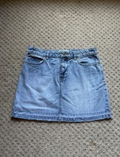 Vintage Old Navy Blue Jean Denim Skirt Size 6