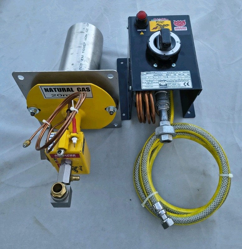 Avanzini Bruciatori "Drago" Commercial Pizza Oven Burner And Control Unit Hose 