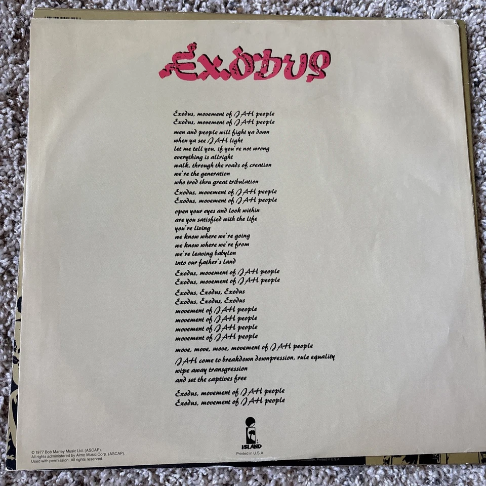 Bob Marley and the Wailers - Exodus Lp - Island Records - 1st press EX/NM - Image 4 of 4