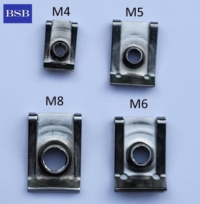 Edelstahl Schnappmutter M4 M5 M6 M8 Blechmutter  Klemmen   Federmutter metrisch