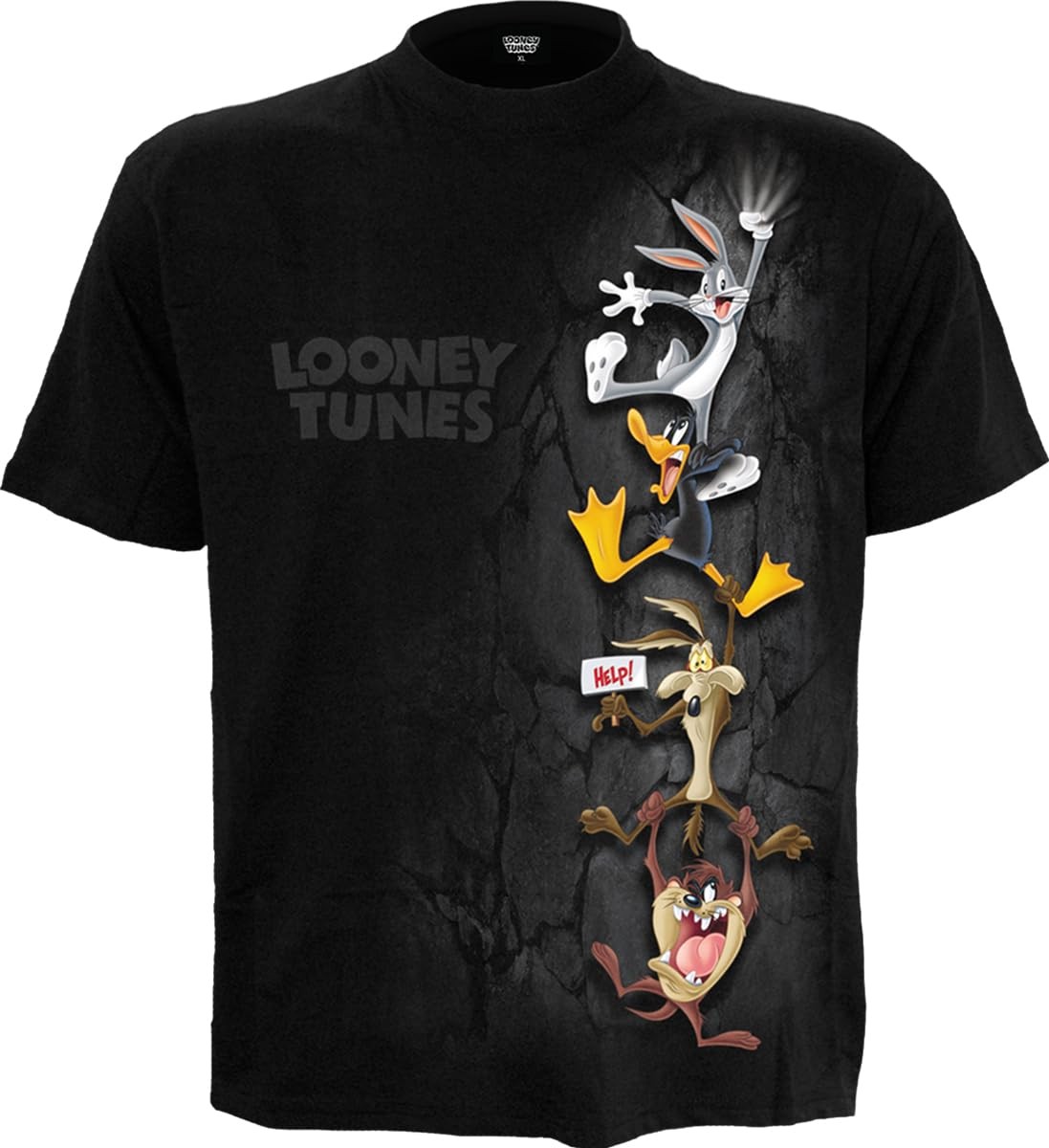 Looney Tunes - Подвесные мелодии - Футболка с принтом спереди Black S Black