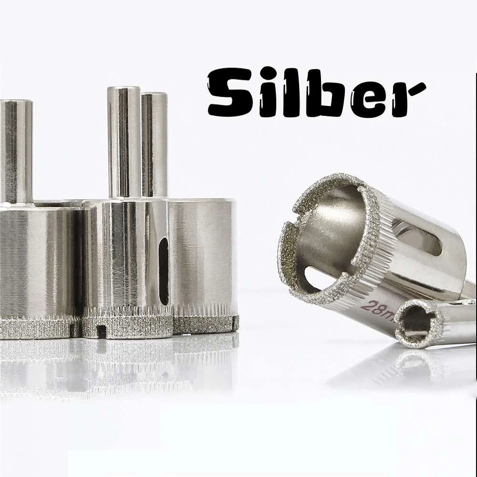 Diamantbohrer Bohrkrone Fliesenbohrer 6mm-200mm für Glasfliesen Keramik Marmor - Bild 1 von 4
