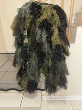 Ghost Ghillie Full Suit Super Dense Woodland Hunting Camo Vintage Bushrag XL/2XL