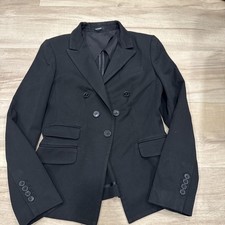 Express Black Career Blazer Buttons Sz 8 Work Preppy 90 s
