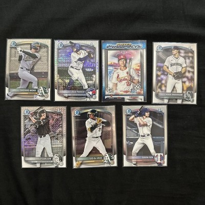 2025 Bowman Chrome Draft Lot Of 7 With Mojo Refractors, Lazers!!