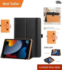 Elegant Black Folio Case for 9-11 Inch Tablets with Stylish Stand Functionality