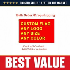 Custom Flag 3x5 ft Polyester Banner Any Size Single-Sided Print