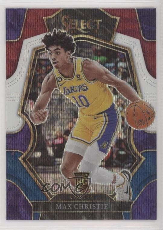 2022-23 Panini Select Premier Level Tri-Color Prizm Max Christie Rookie RC 14md