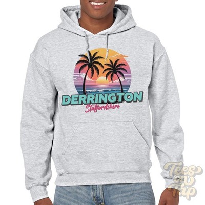 DERRINGTON STAFFORDSHIRE HOODIE - Retro Miami Beach Style lustige Sommerparodie