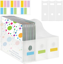 12"X12" Paper Storage Organizer, 6 Pcs Vertical Scrapbook Paper Storage with 18