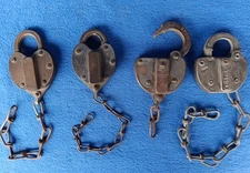 Lot of 4 Vintage Locks ~ Antique Brass Padlocks ~ Climax Etc ~ Very Old No Keys