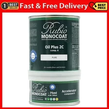 Rubio Monocoat Oil Plus 2C, 350 Milliliters, Pure, Interior Wood Stain and Finis