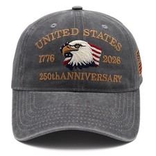 United States 250th Anniversary Hat, USA Baseball Cap 1776-2026 American Eagl...