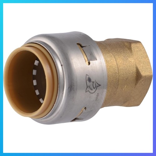 Max 3/4 x 1/2 Inch FNPT Reducing Adapter, Push-to-Connect Brass Plumbing Fitting