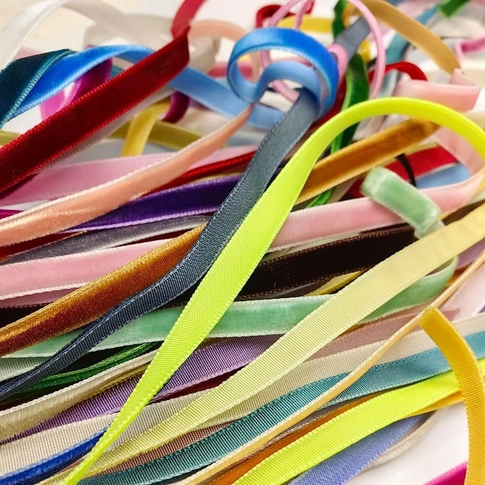 Versatile 30 Yards Velvet Ribbon Set - 1/4" in 30 Colors for All Occasions - Image 4 of 4