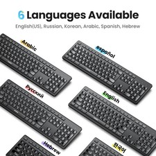 Wireless Keyboard 2.4GHz 104 Keys Layout Laptop Desktop Windows Mac OS PC Access
