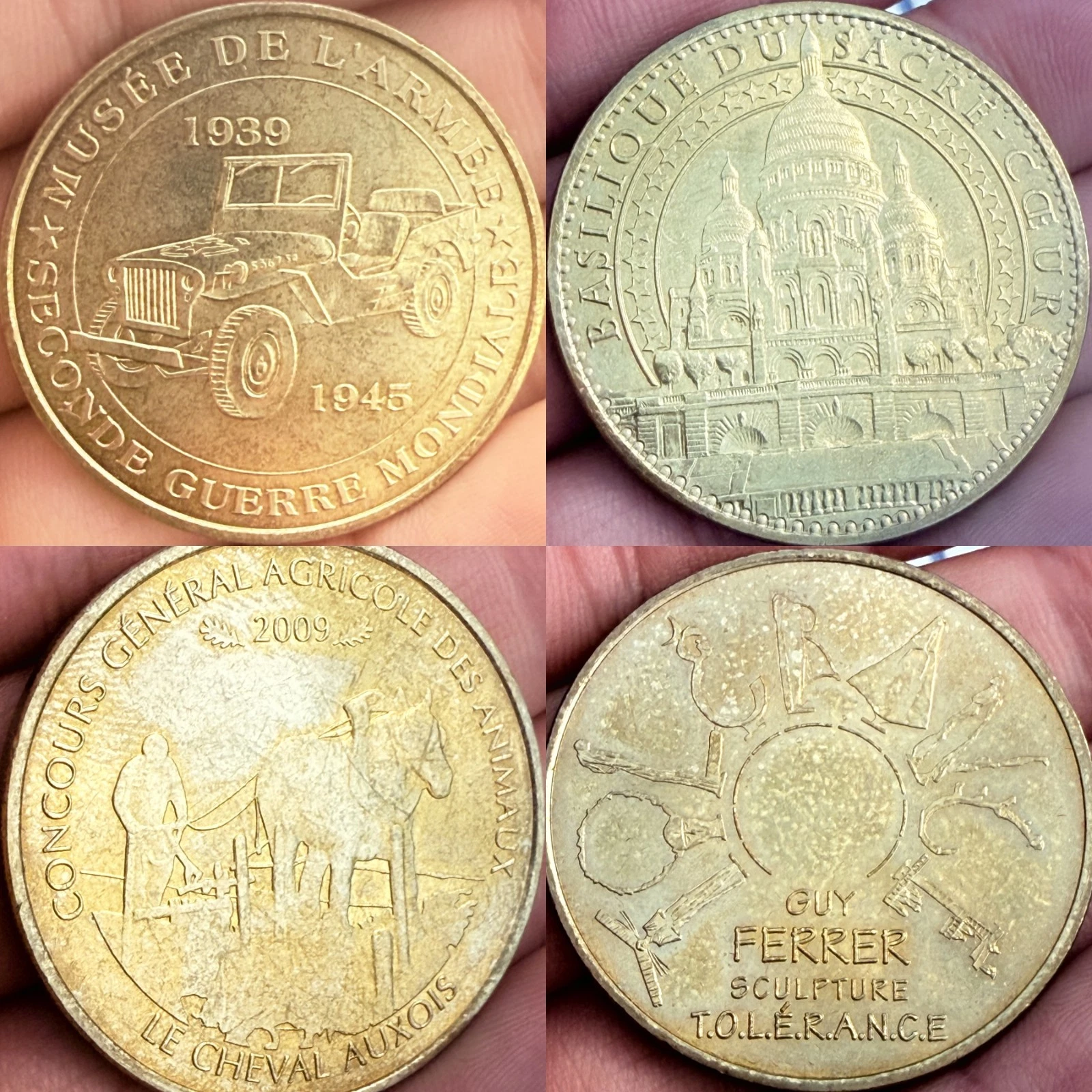 Paris 75 - Lot Jetons Touristiques Médailles Souvenirs Monnaie de Paris