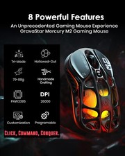 GravaStar Mercury M2 Wireless Gaming Mouse with Optical Sensor with 26,000 DPI — image 2