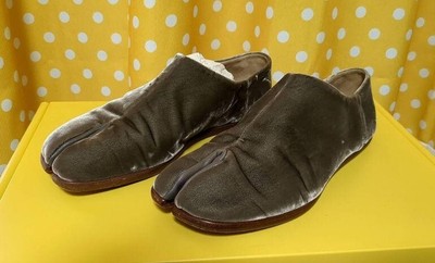 AUTH Maison Margiela Tabi Velvet Flat Shoes Size 40 Free Shipping 